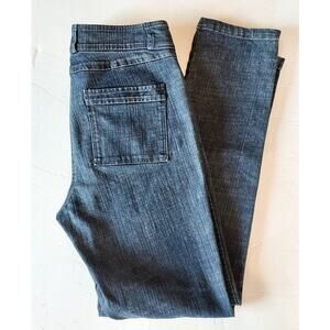 Emerson Fry Dark Wash Indigo Blue Jeans Zip Leg Size 8
